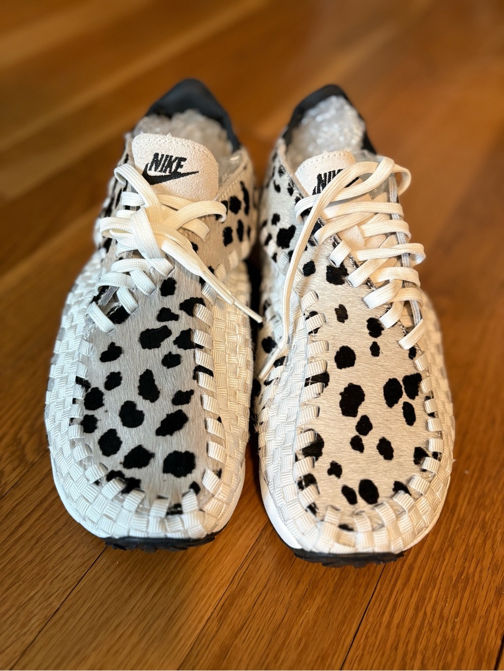 Nike White & Black animal print sneaker